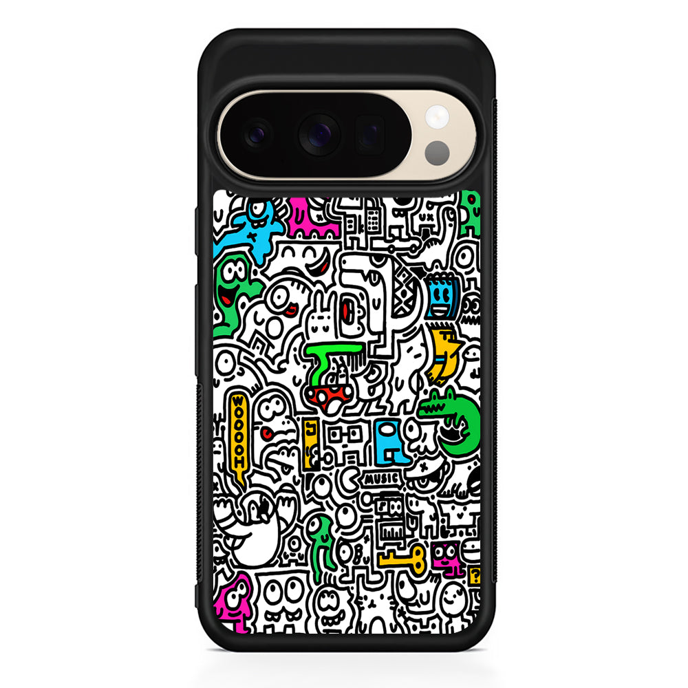 Graffiti Doodle Drawings Art Google Pixel 10 Pro XL Case | Slim Google Pixel 10 Pro XL Protective Case