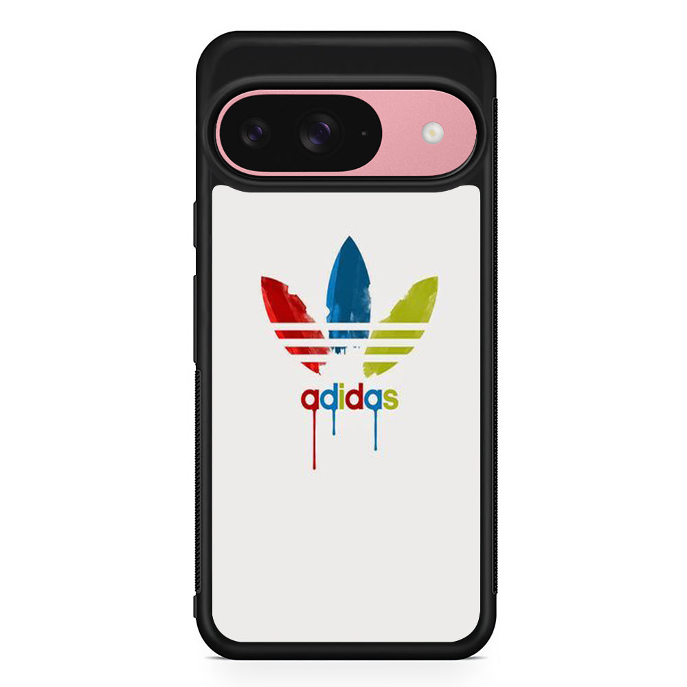 Adidas White Prime Painting Colour Google Pixel 9 Case | Google Pixel 9 Protective Rubber Case