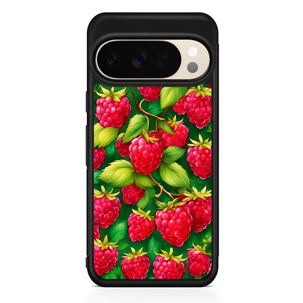 Raspberry Leaves and Berries Google Pixel 10 Pro XL Case | Slim Google Pixel 10 Pro XL Protective Case