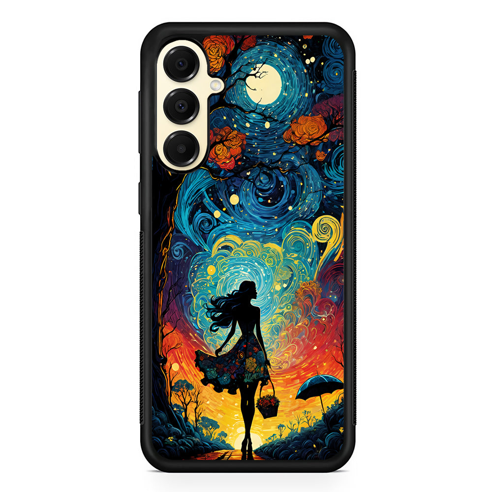 The Girl with The Moon Samsung Galaxy A16 Case | Slim Rubber Samsung Galaxy A16 Case
