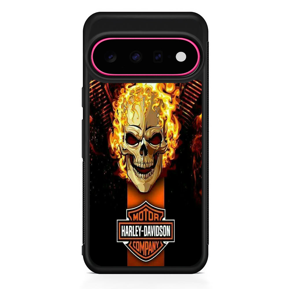 Harley Davidson Skull Fire Google Pixel 11 Case - Stylish Protective Phone Case
