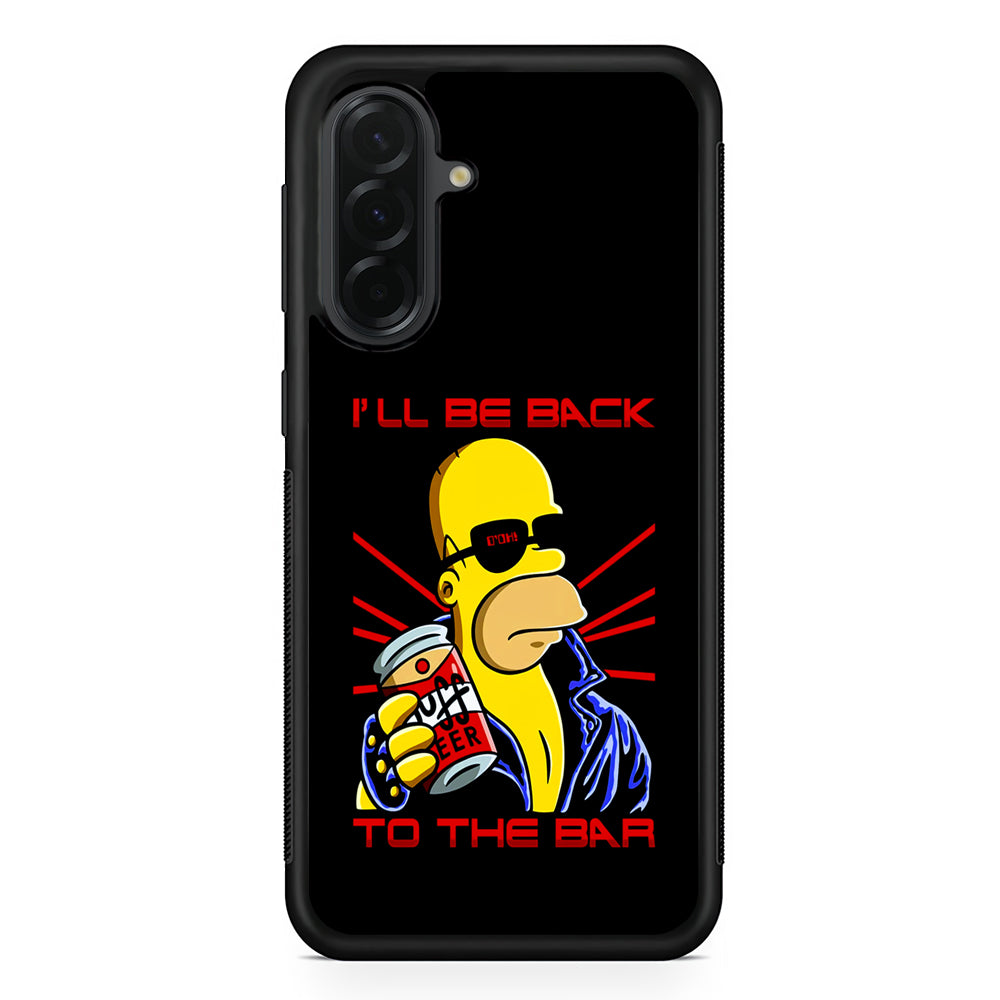 Homer Simpson with Duff Beer Samsung Galaxy A36 Case | Protective Rubber Cover