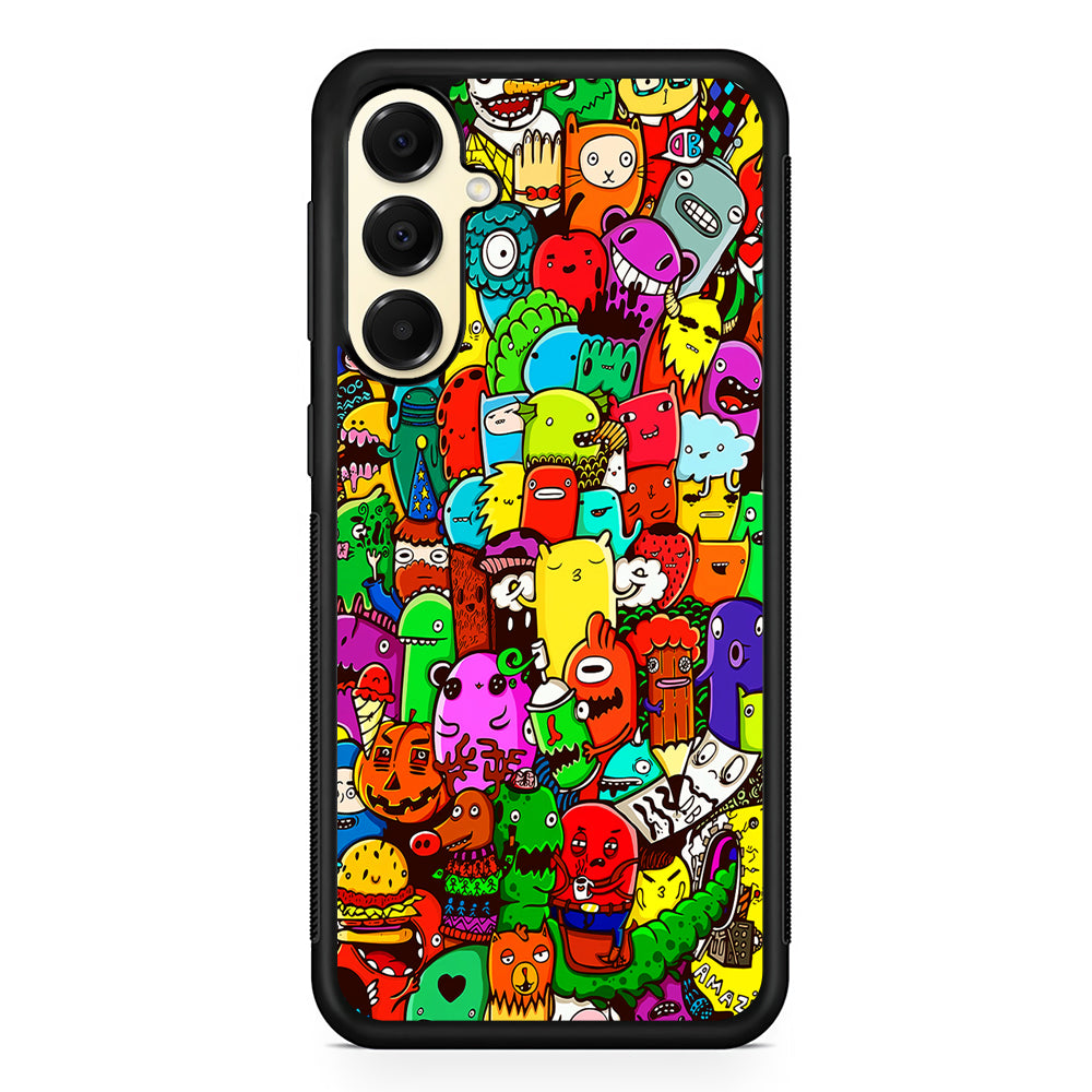 Cartoon Doodle Drawing Art Samsung Galaxy A16 Case | Slim Rubber Samsung Galaxy A16 Case