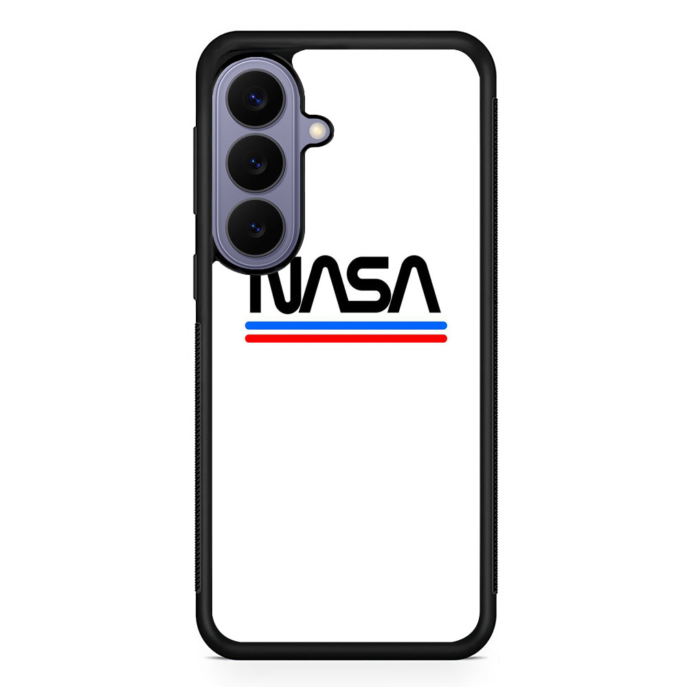 Nasa White Stripe Samsung Galaxy S26 Case | Slim Protective Rubber Case for Samsung S26