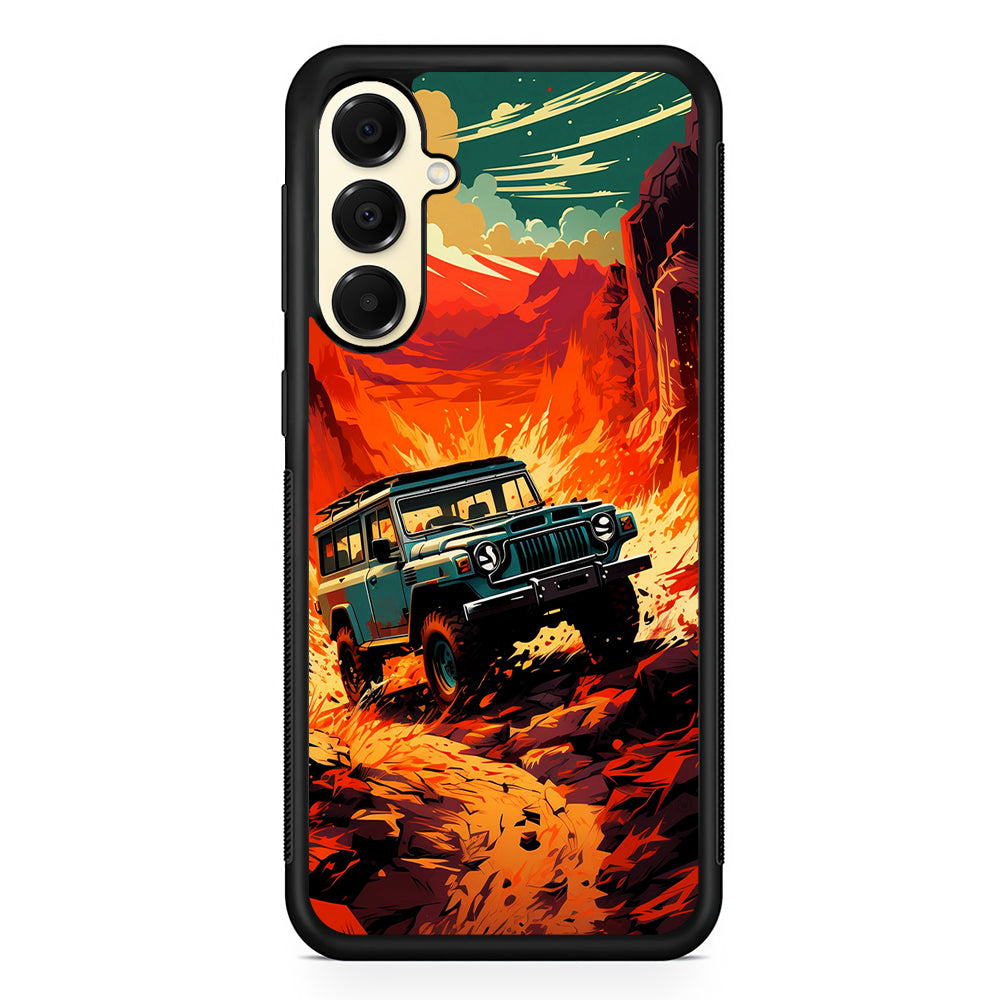Jeep Offroad Adventure Car Samsung Galaxy A16 Case | Slim Rubber Samsung Galaxy A16 Case