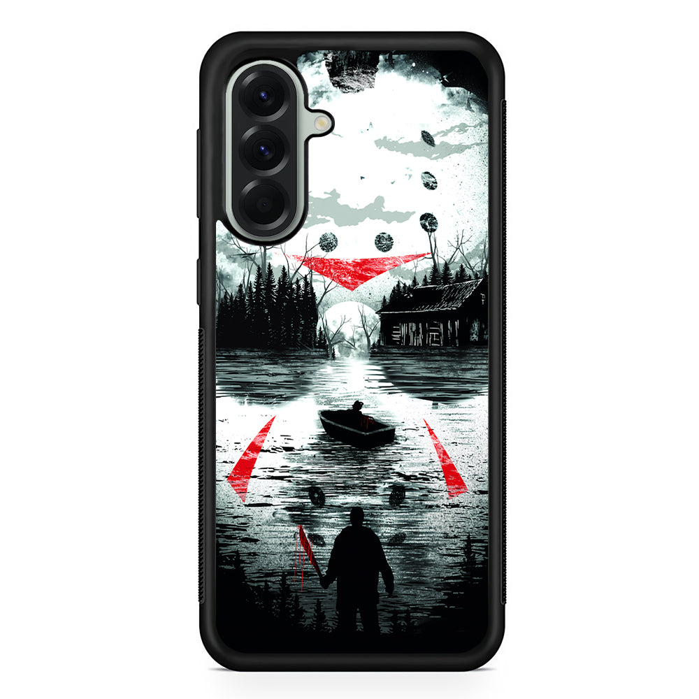 Friday the 13th Silhouette Mask Samsung Galaxy A56 Case | Samsung Galaxy A56 Protective Rubber Case