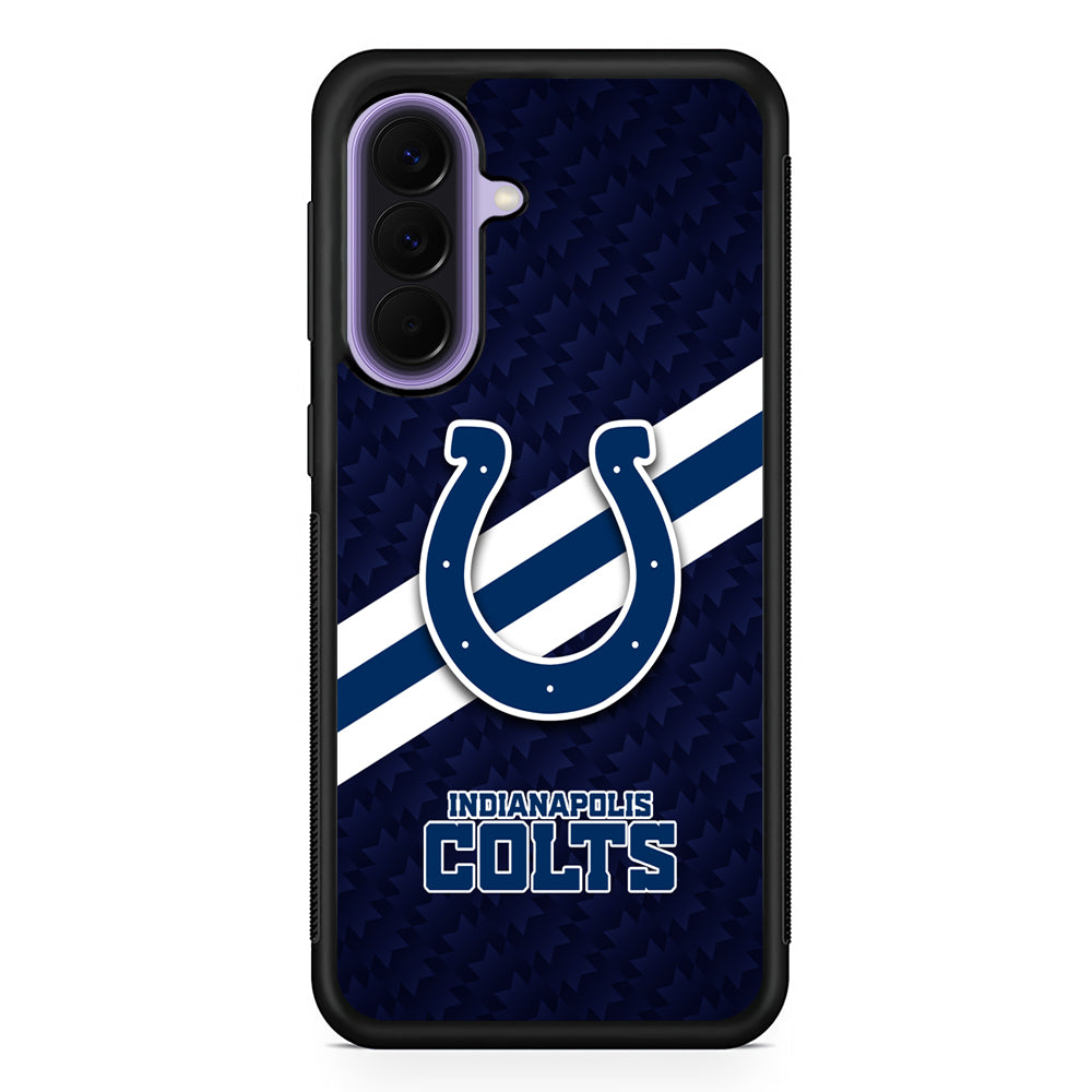 NFL Indianapolis Colts Stripe Samsung Galaxy A57 Case | Slim Samsung Galaxy A57 Rubber Case