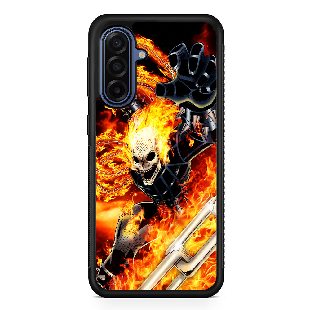 Ghost Rider on Fire Samsung Galaxy A17 Case | Slim Protective Phone Cover