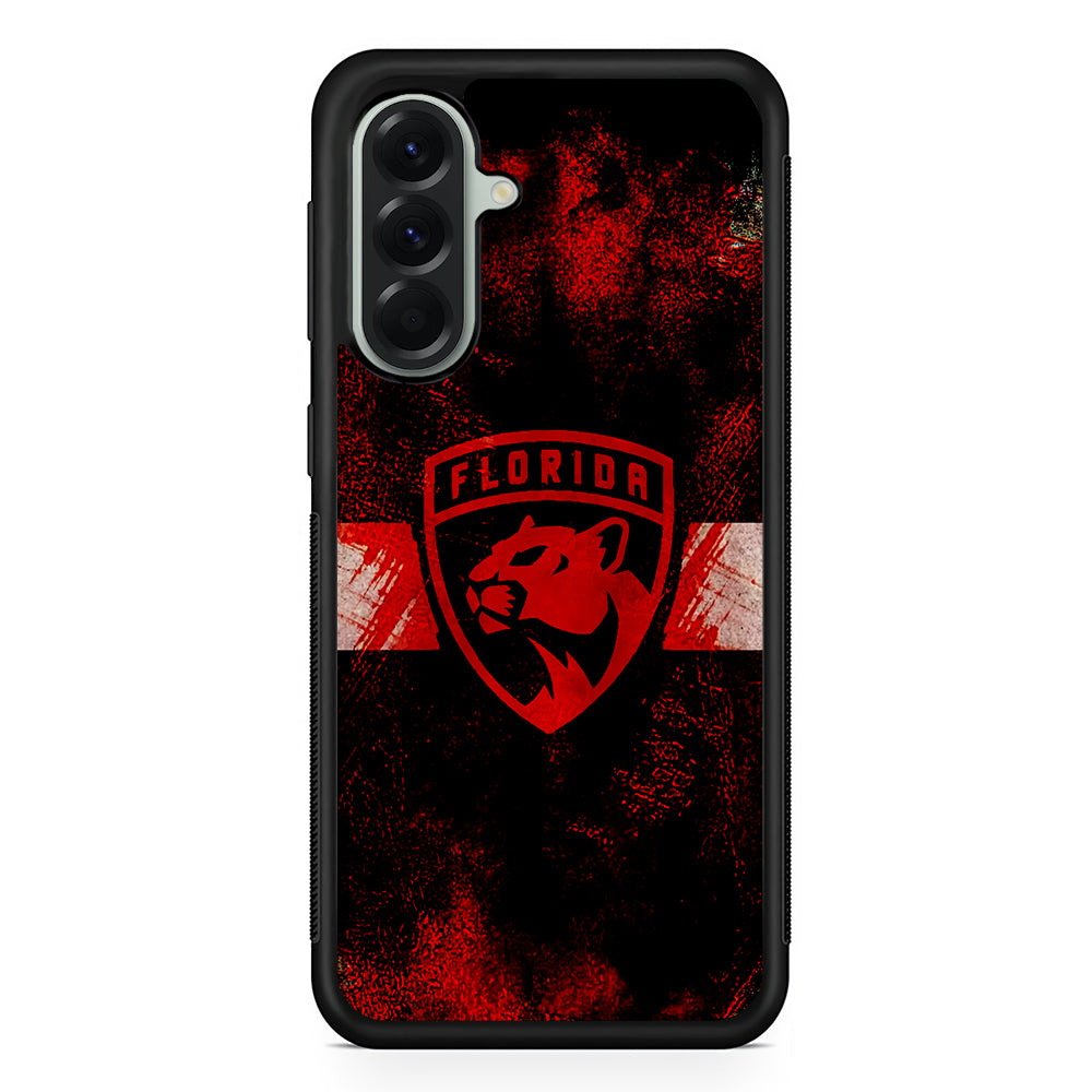 NHL Florida Panthers Abstract Samsung Galaxy A56 Case | Samsung Galaxy A56 Protective Rubber Case