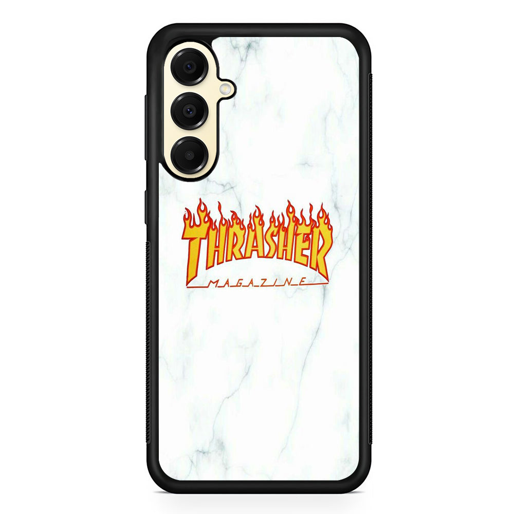 Thrasher White Marble Samsung Galaxy A16 Case | Custom Protective Samsung Galaxy A16 Case