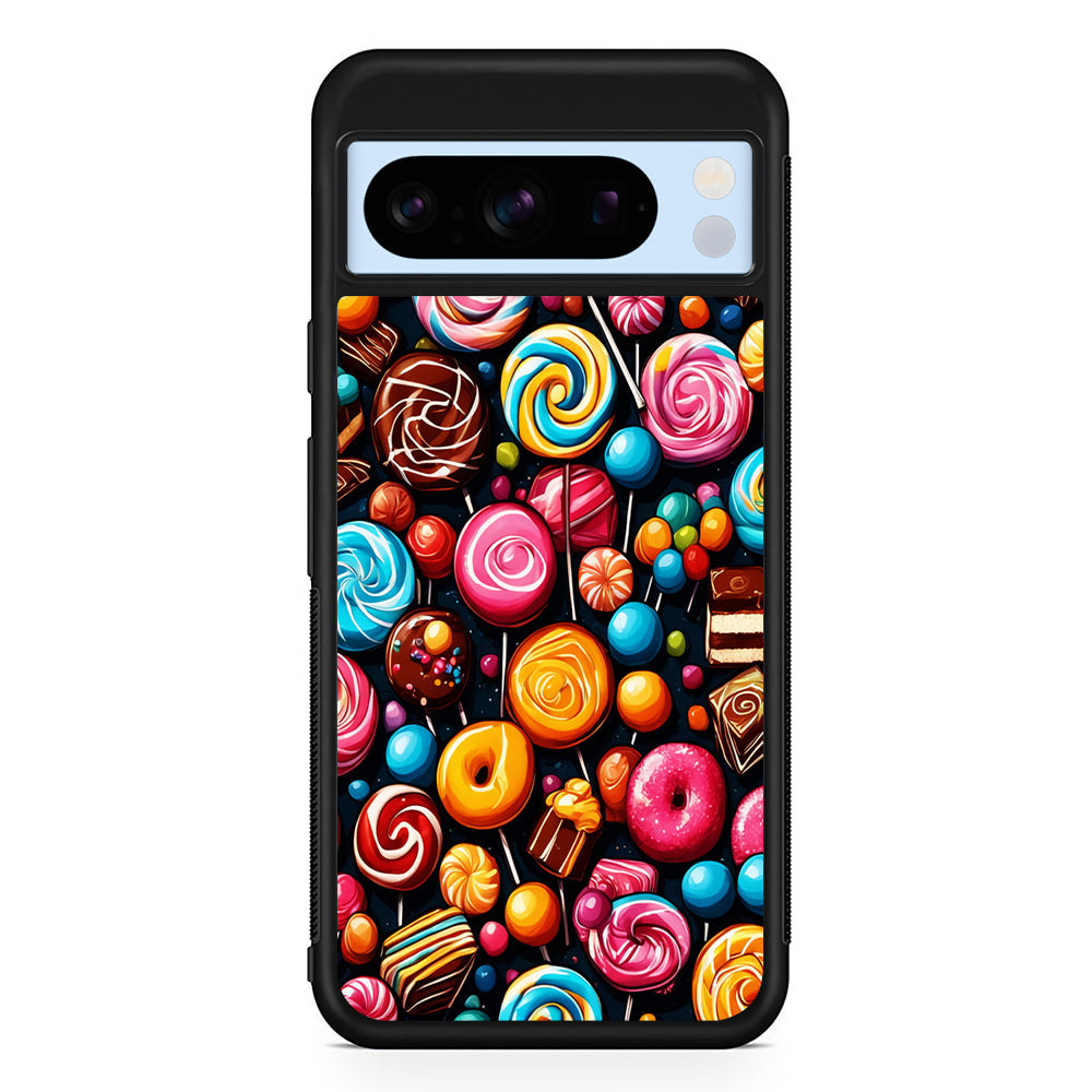 Colorful Assortment of Candies Google Pixel 8 Pro Case | Slim Rubber Case for Google Pixel 8 Pro