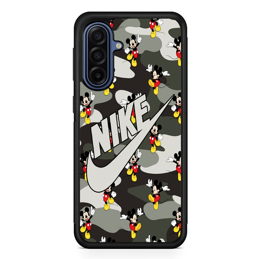 Nike Mickey Camo Samsung Galaxy A17 Case | Samsung Galaxy A17 Protective Rubber Case