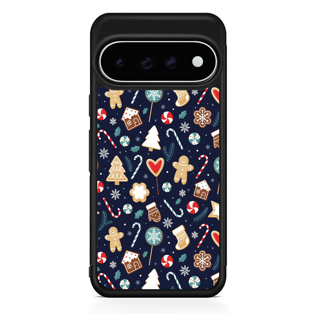 Christmas Ornaments Pattern Navy Google Pixel 11 Pro XL Case - Custom Design Protective Case