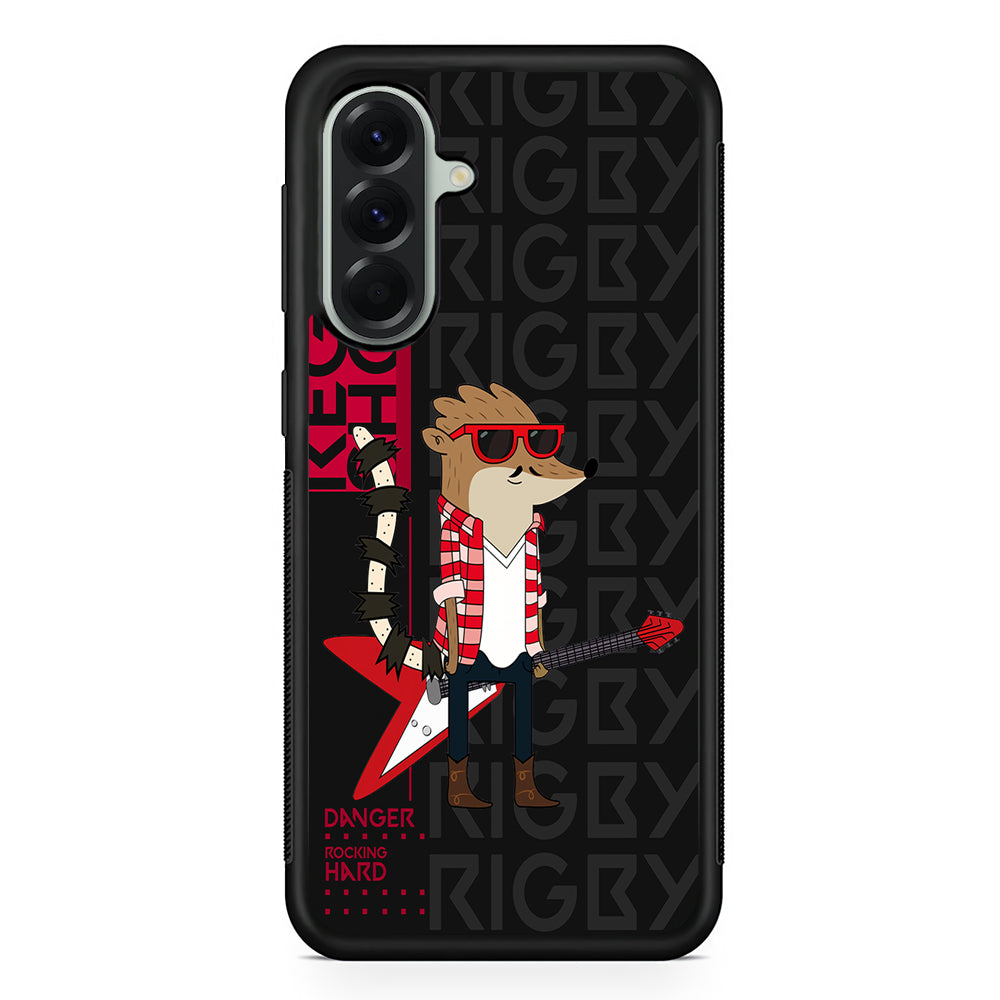 Regular Show Rigby Rockstar Samsung Galaxy A56 Case | Samsung Galaxy A56 Protective Rubber Case