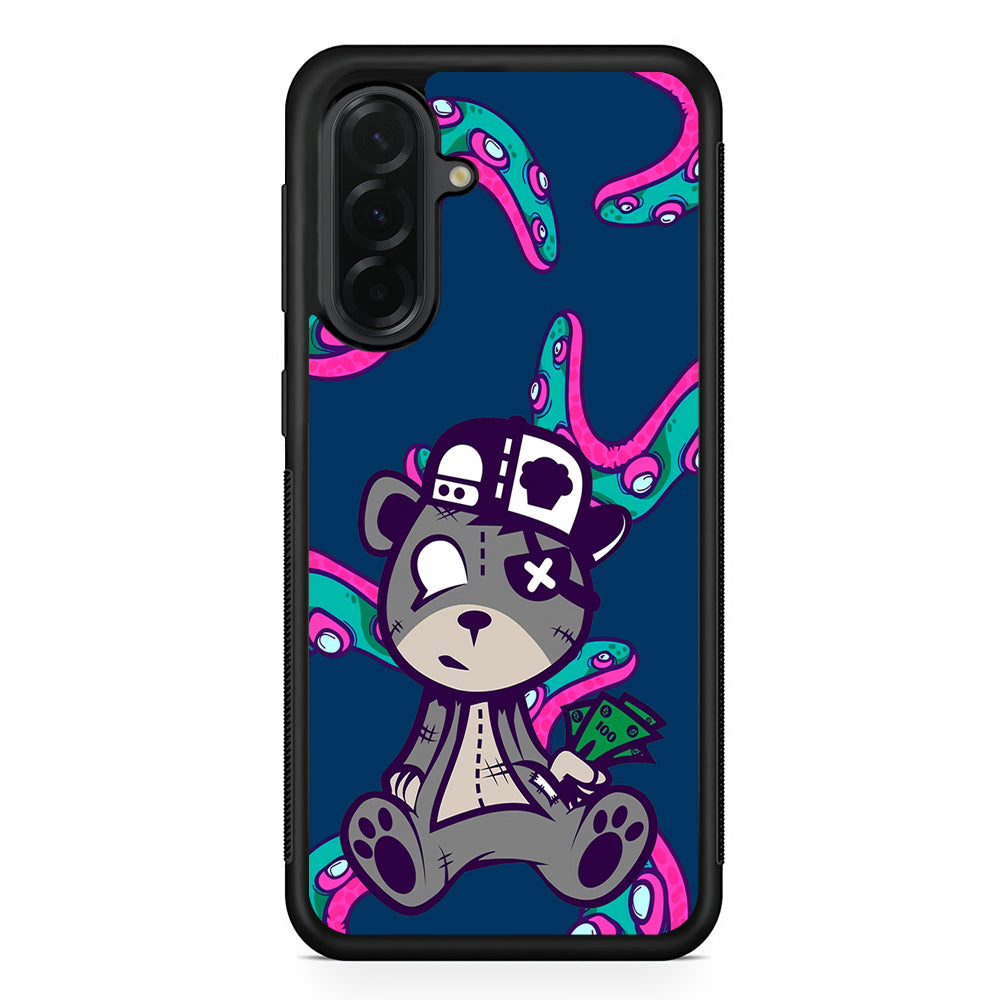 Gangsta Bear Need The Money Samsung Galaxy A36 Case | Protective Rubber Cover