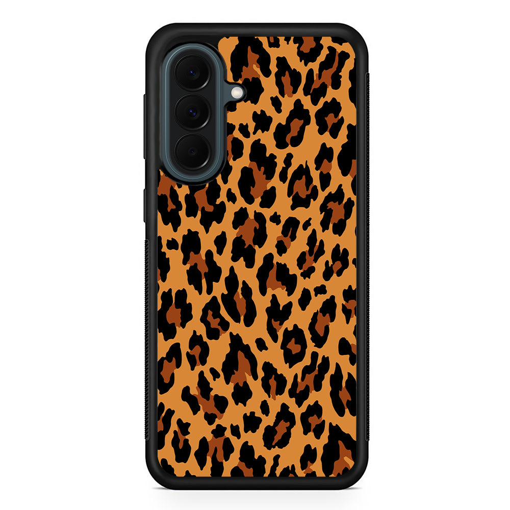 Brown Leopard Skin Pattern Samsung Galaxy A37 Case | Samsung Galaxy A37 Rubber Phone Case