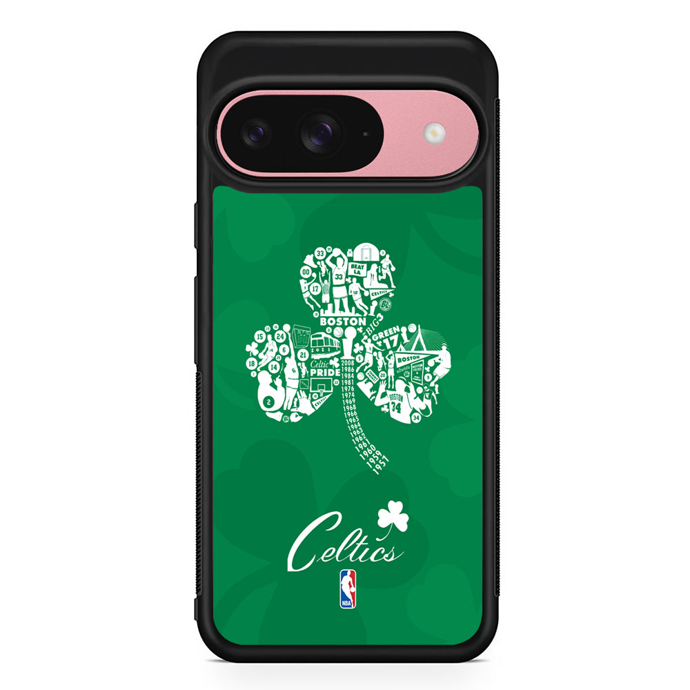 NBA Boston Celtics Logo Google Pixel 9 Case | Google Pixel 9 Protective Rubber Case