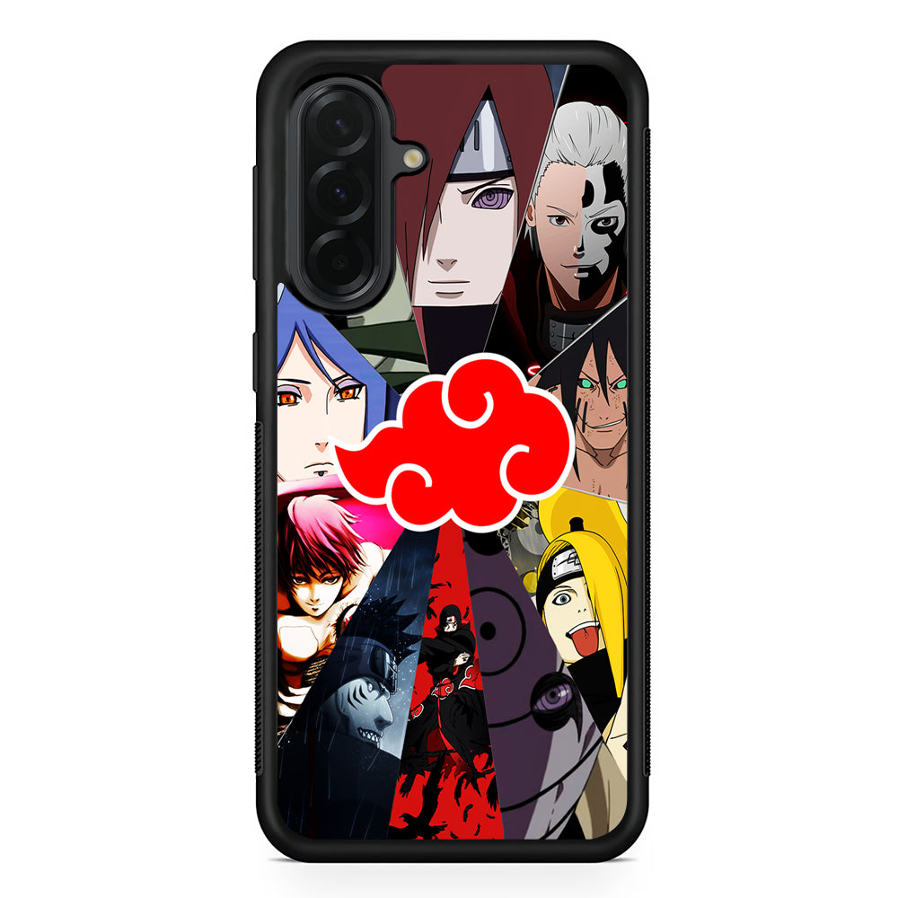 Naruto Akatsuki Clan Member Samsung Galaxy A36 Case | Protective Rubber Cover