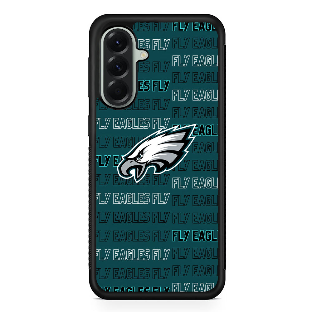 NFL Philadelphia Eagles Fly Samsung Galaxy A56 Case | Samsung Galaxy A56 Protective Rubber Case