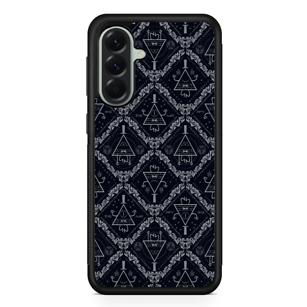 Bill Cipher Gravity Falls Pattern Samsung Galaxy A56 Case | Samsung Galaxy A56 Protective Rubber Case