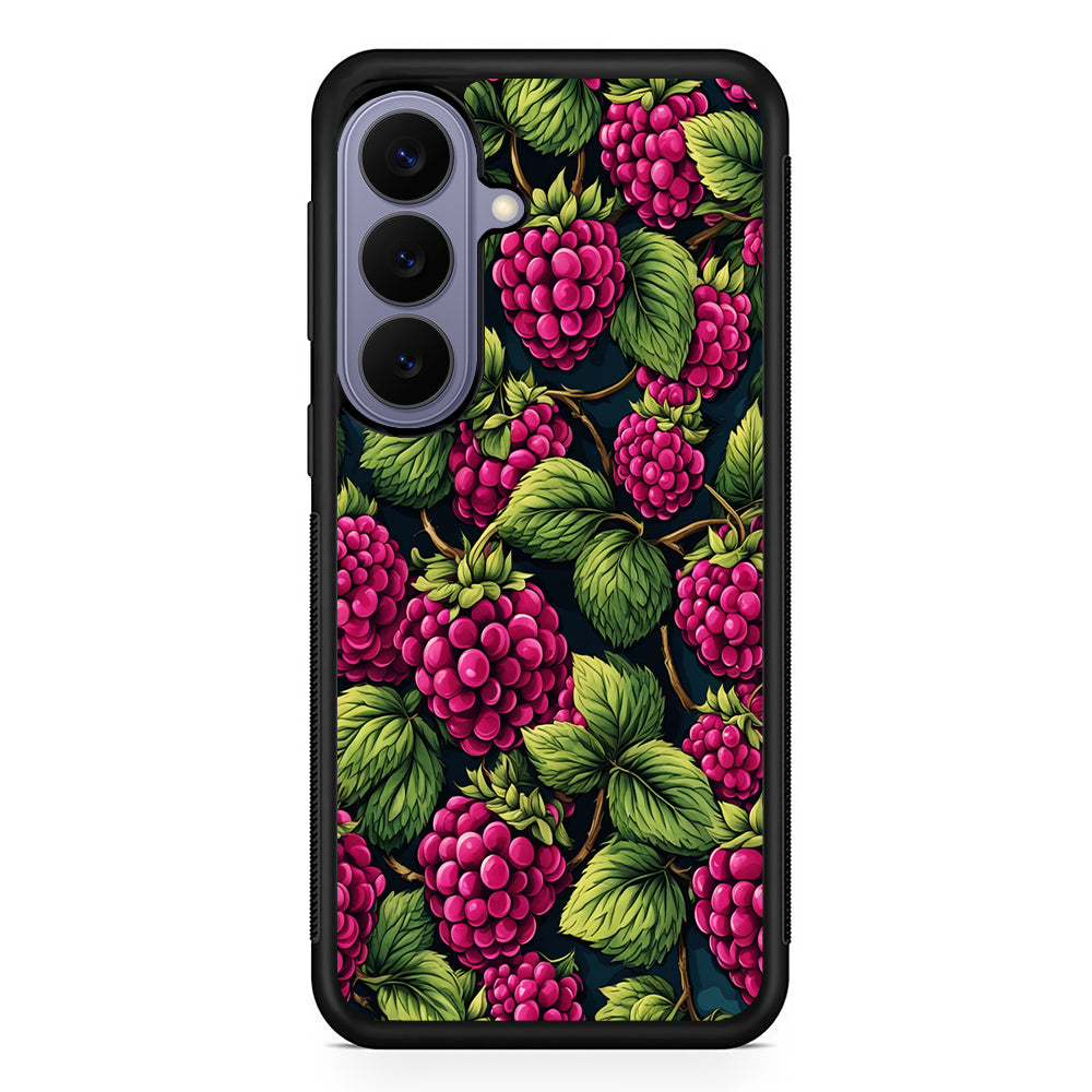 Raspberry Fresh Tropical Fruit Samsung Galaxy S26 Case | Durable Rubber Case for Samsung Galaxy S26