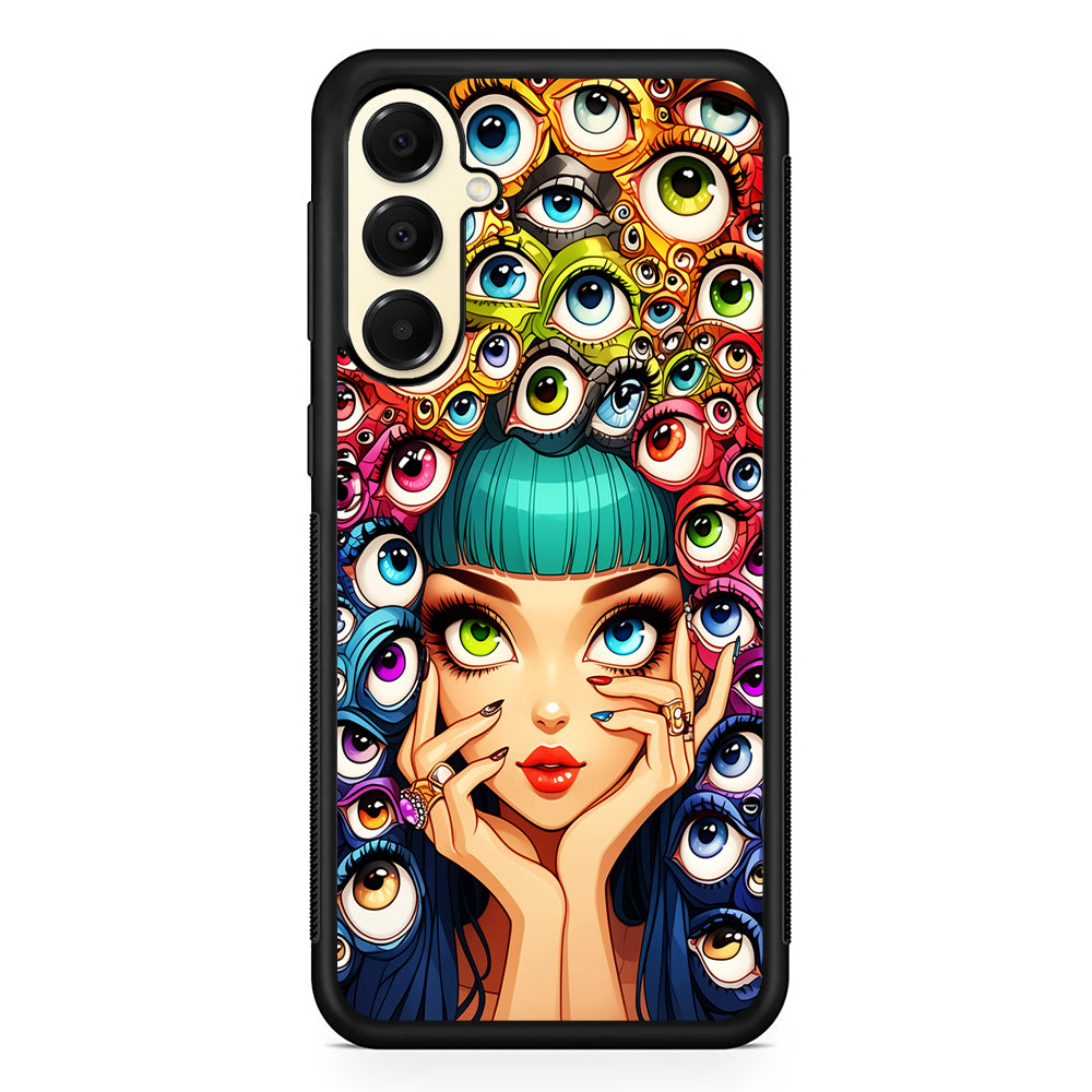Flamboyant Girl with Many Eyes Samsung Galaxy A16 Case | Slim Rubber Samsung Galaxy A16 Case