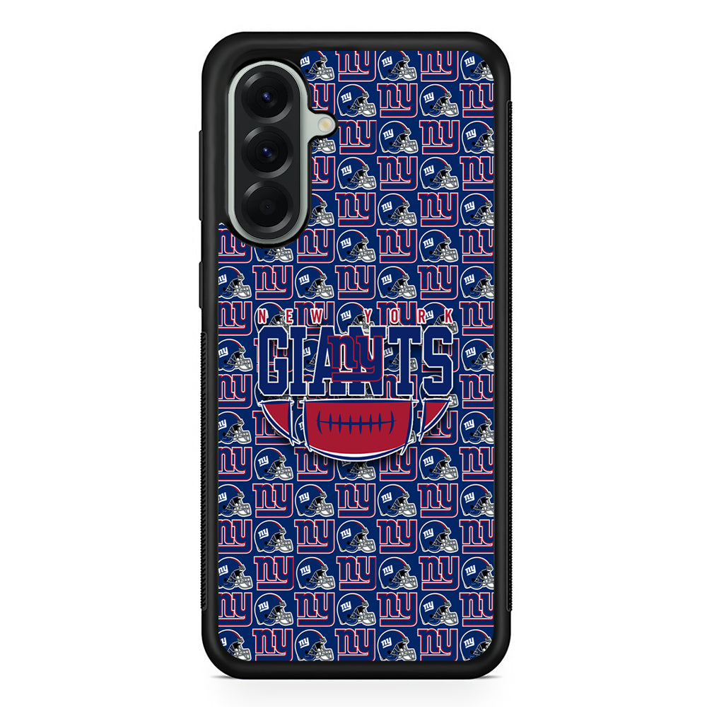 NFL New York Giants Wall Patern Samsung Galaxy A56 Case | Samsung Galaxy A56 Protective Rubber Case