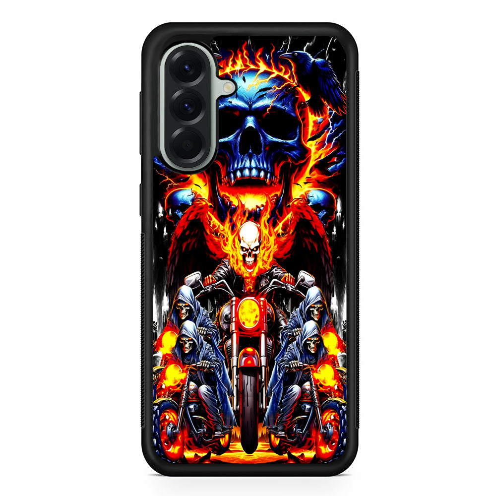 Ghost Rider and His Troops Samsung Galaxy A56 Case | Samsung Galaxy A56 Protective Rubber Case