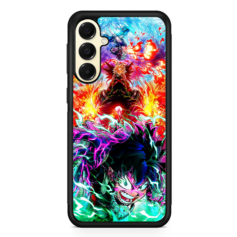 My Hero Academia Izuku and Friends Samsung Galaxy A16 Case | Slim Rubber Samsung Galaxy A16 Case