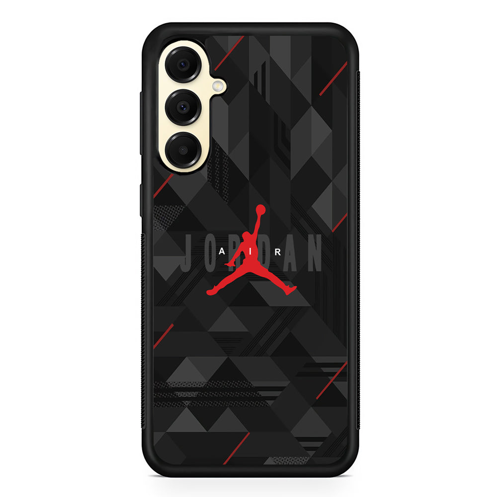 Air Jordan Black Shapes Samsung Galaxy A16 Case | Slim Rubber Case for Samsung Galaxy A16