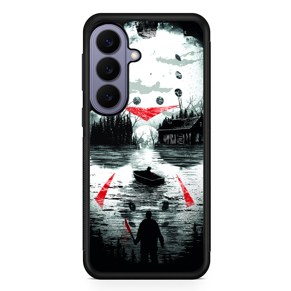 Friday the 13th Silhouette Mask Samsung Galaxy S26 Case | Durable Rubber Case for Samsung Galaxy S26