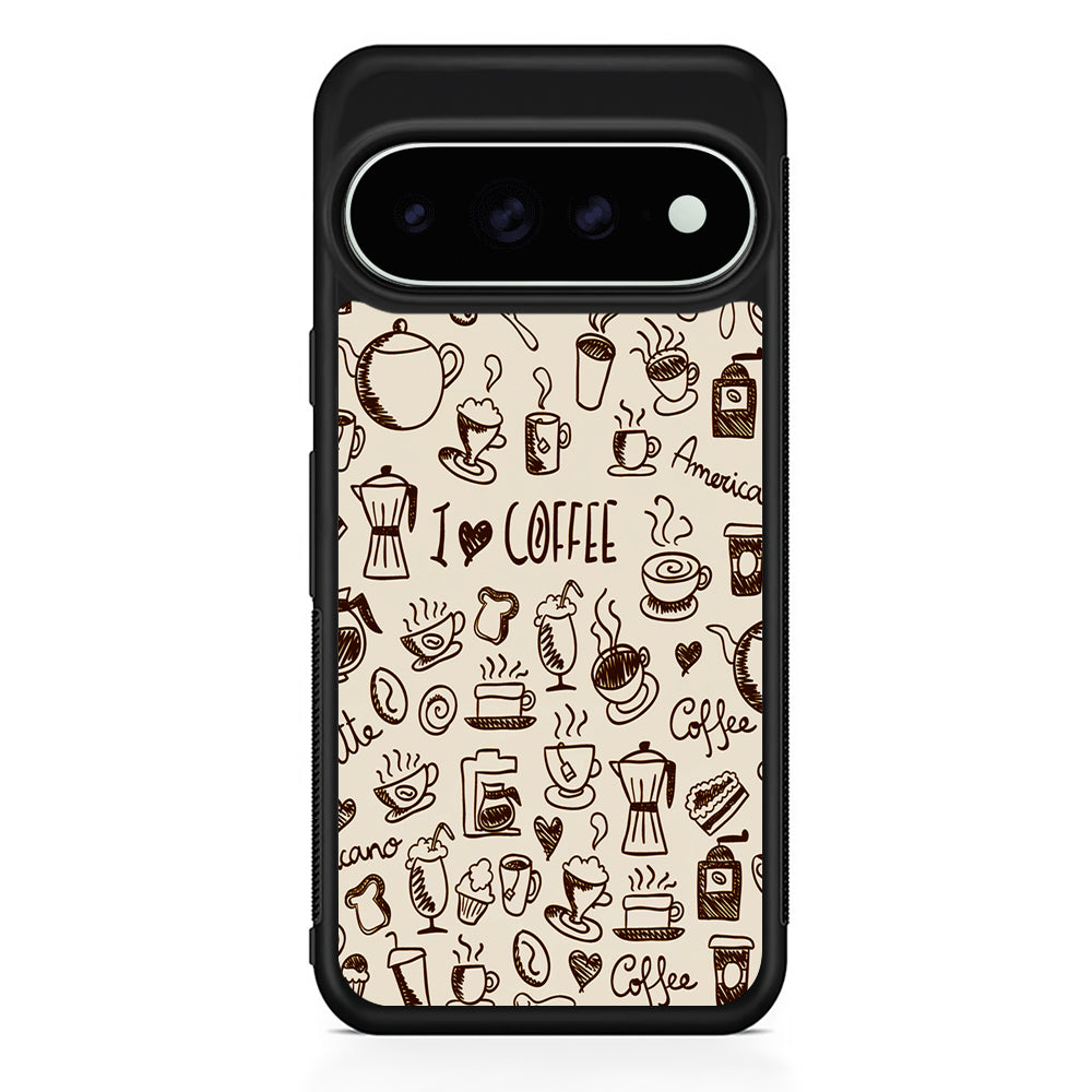 CoffeeTime Doodle Google Pixel 11 Pro XL Case - Custom Design Protective Case