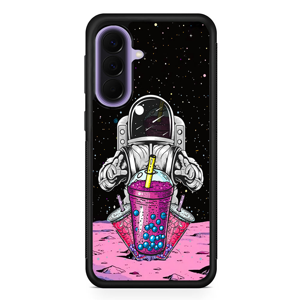 Astronaut and Bubble Ice Samsung Galaxy A57 Case | Slim Samsung Galaxy A57 Rubber Case
