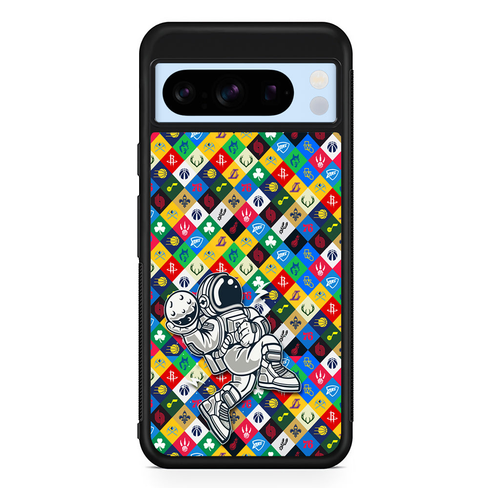 Astronauts Basketball Team Logo Google Pixel 8 Pro Case | Slim Rubber Case for Google Pixel 8 Pro