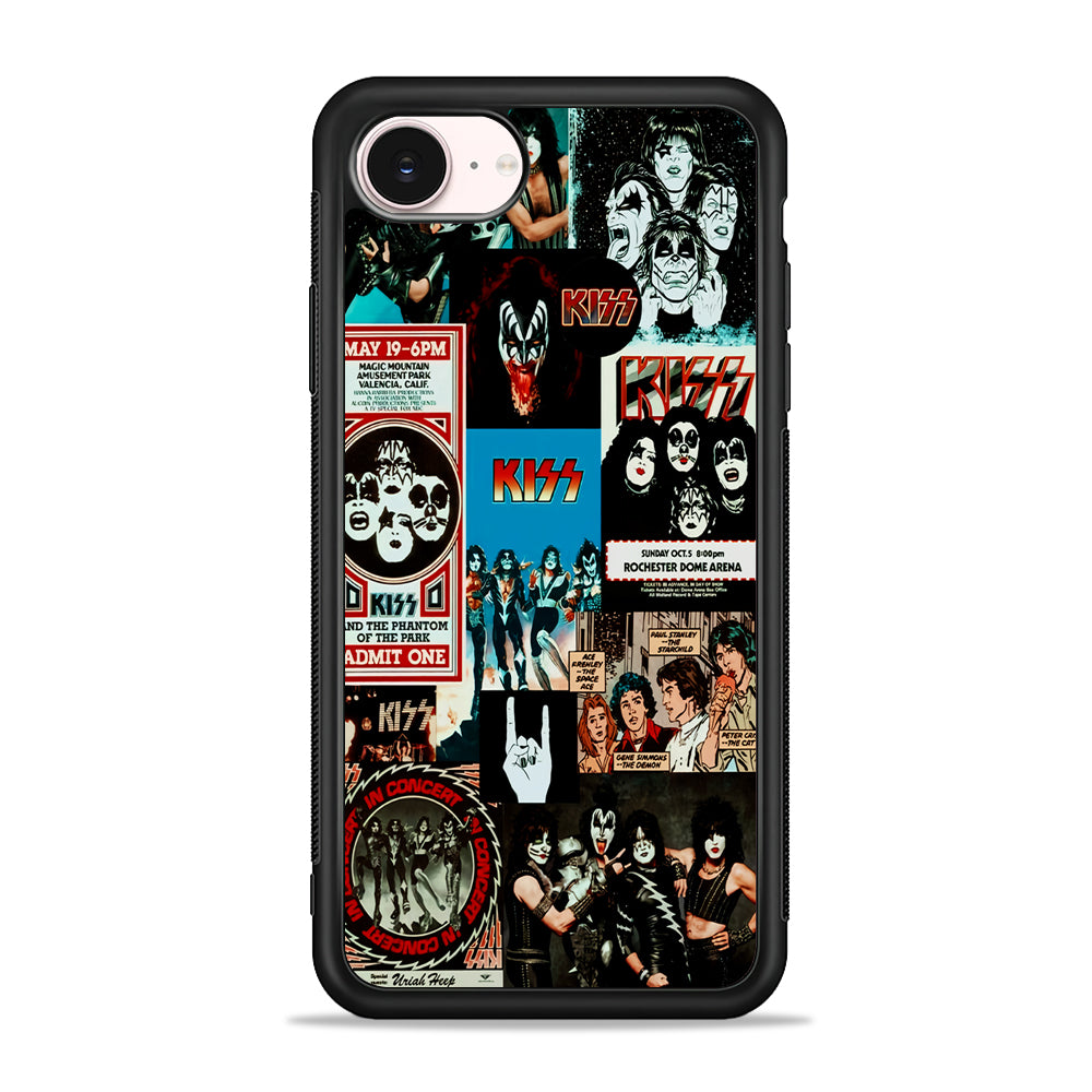 Kiss Band Collage Poster iPhone 17e Case - Silicone Case