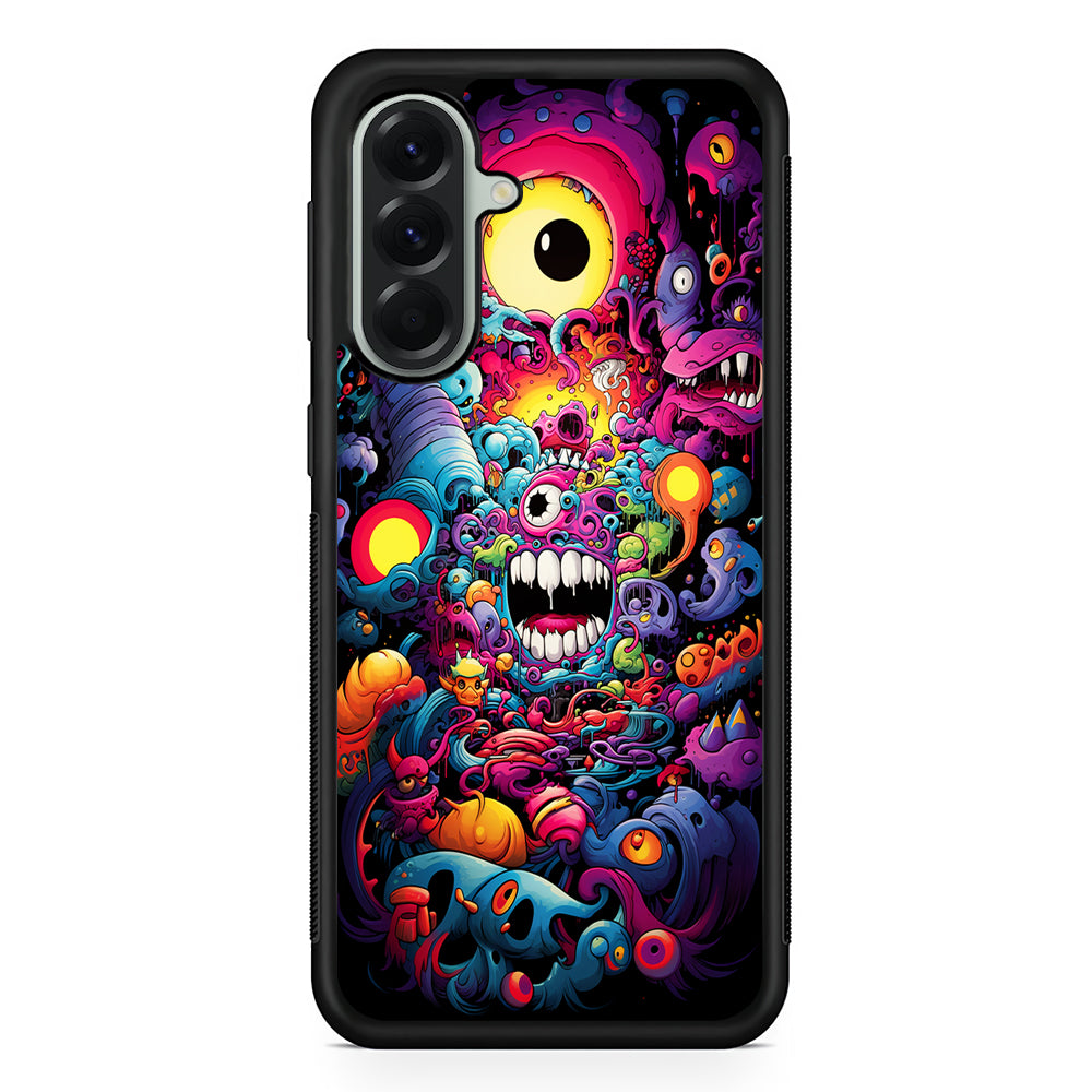 One Eyed Monster Doodle Art Samsung Galaxy A56 Case | Samsung Galaxy A56 Protective Rubber Case