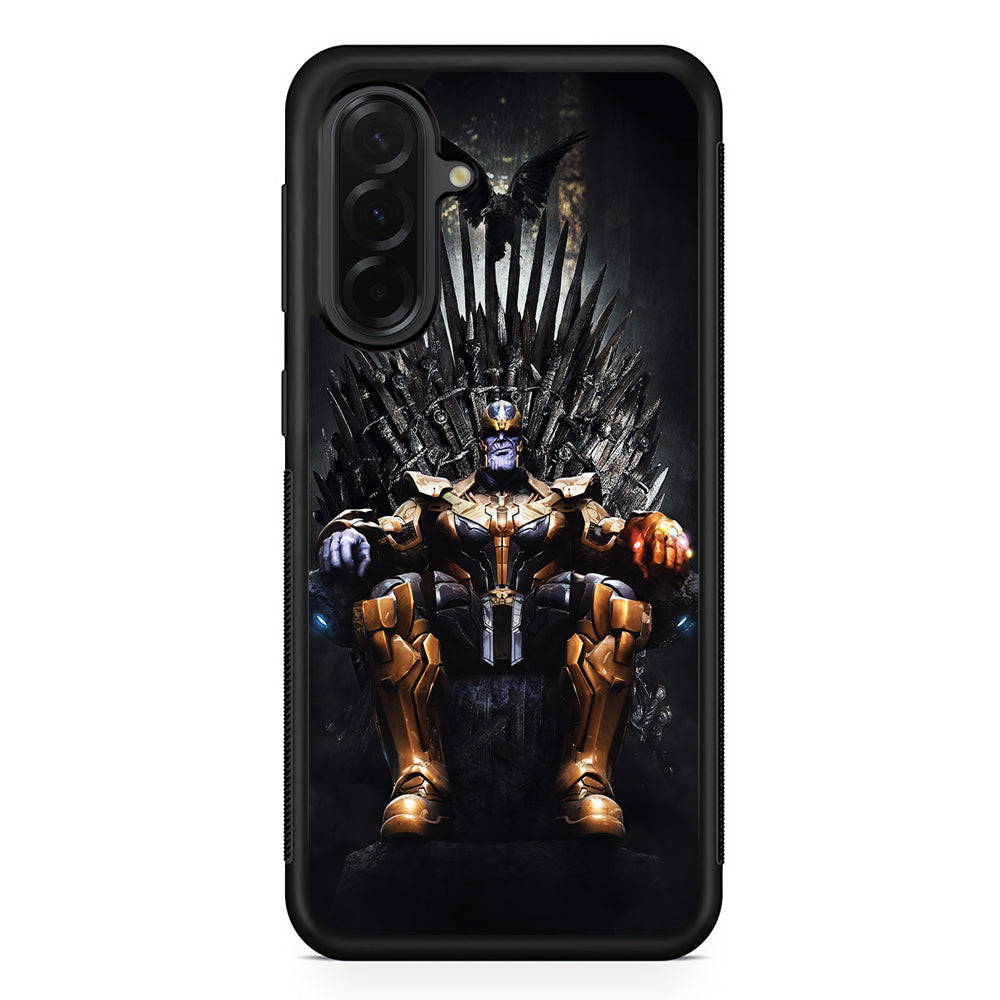 Thanos Sits On The Iron Throne Samsung Galaxy A36 Case | Protective Rubber Cover