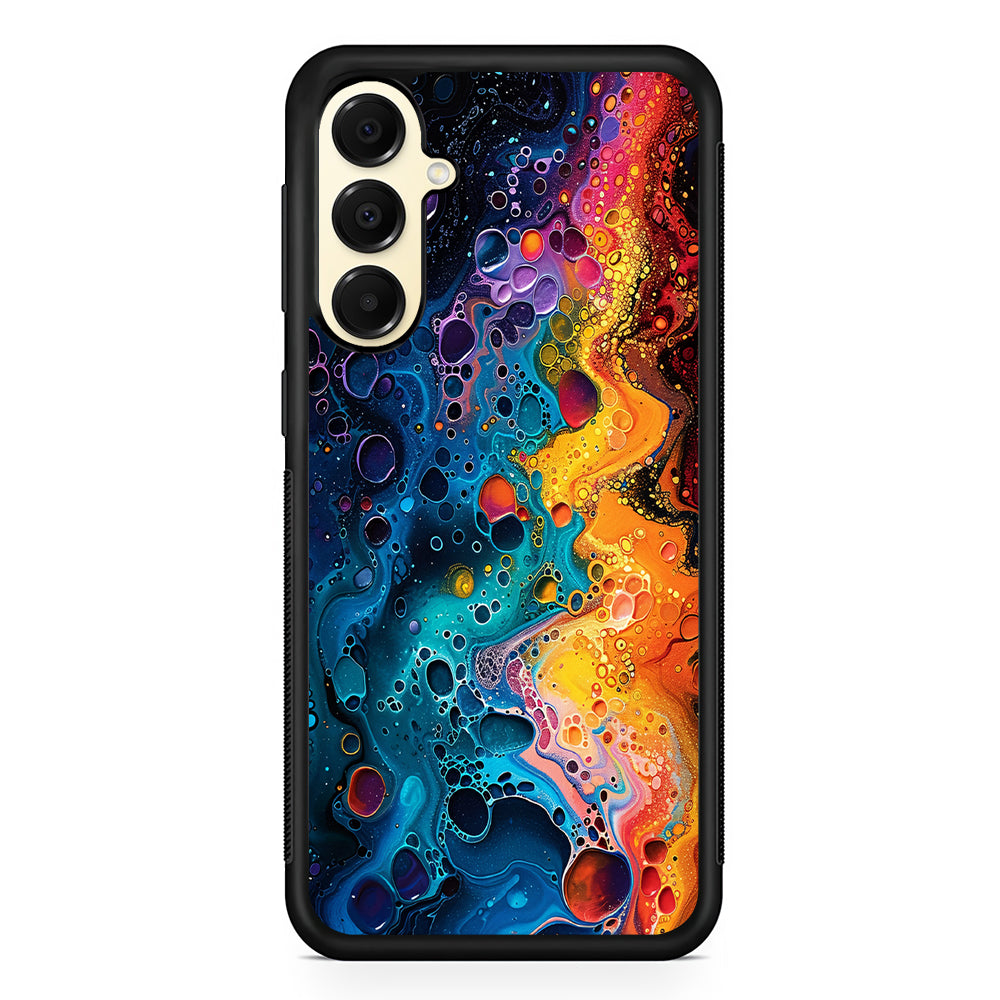 Colorful Painting with Lots of Bubbles Samsung Galaxy A16 Case | Slim Rubber Samsung Galaxy A16 Case