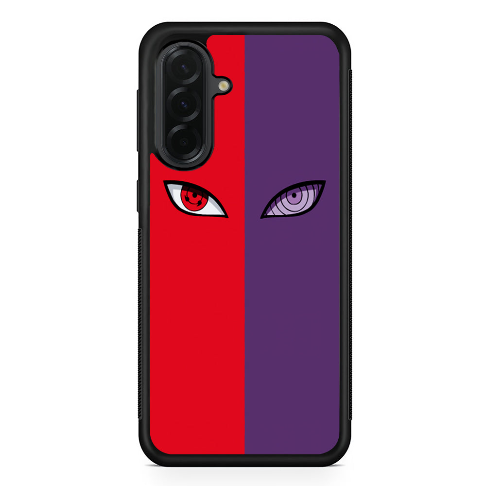 Naruto Sharingan and Rinnegan Samsung Galaxy A36 Case | Protective Rubber Cover