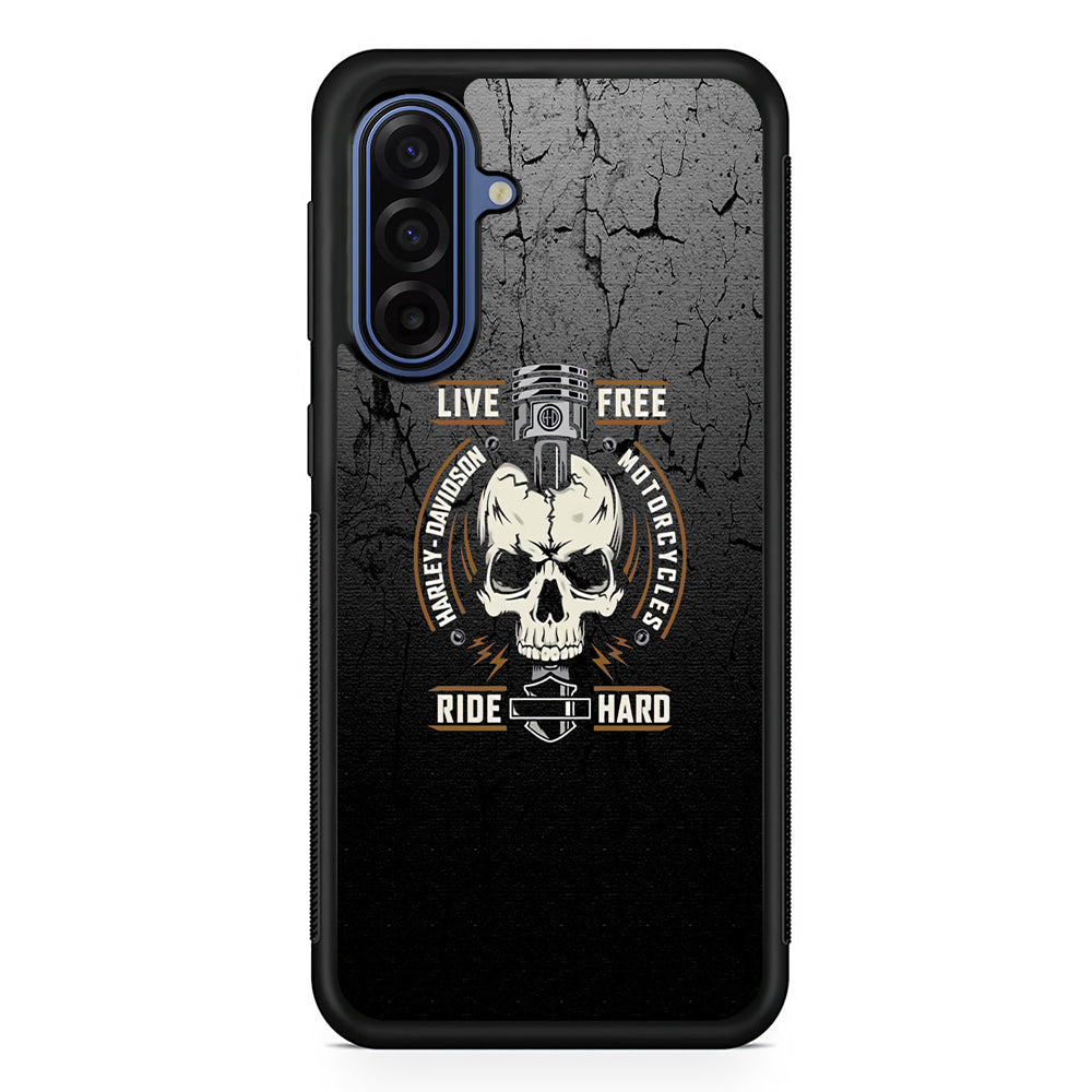 Harley Davidson Live Free with Ride Hard Samsung Galaxy A17 Case | Samsung Galaxy A17 Protective Rubber Case