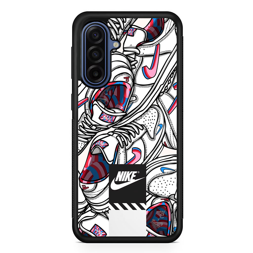 Nike Rainbow in White Cloud Samsung Galaxy A17 Case | Samsung Galaxy A17 Protective Rubber Case