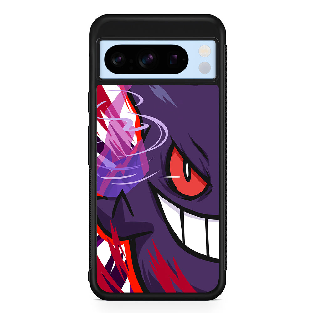 Pokemon Gengar Half Face Google Pixel 8 Pro Case | Slim Rubber Case for Google Pixel 8 Pro