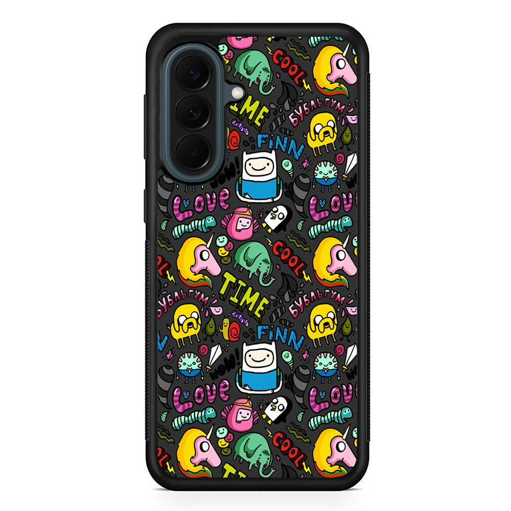 Adventure Time Pattern Samsung Galaxy A37 Case | Samsung Galaxy A37 Rubber Phone Case