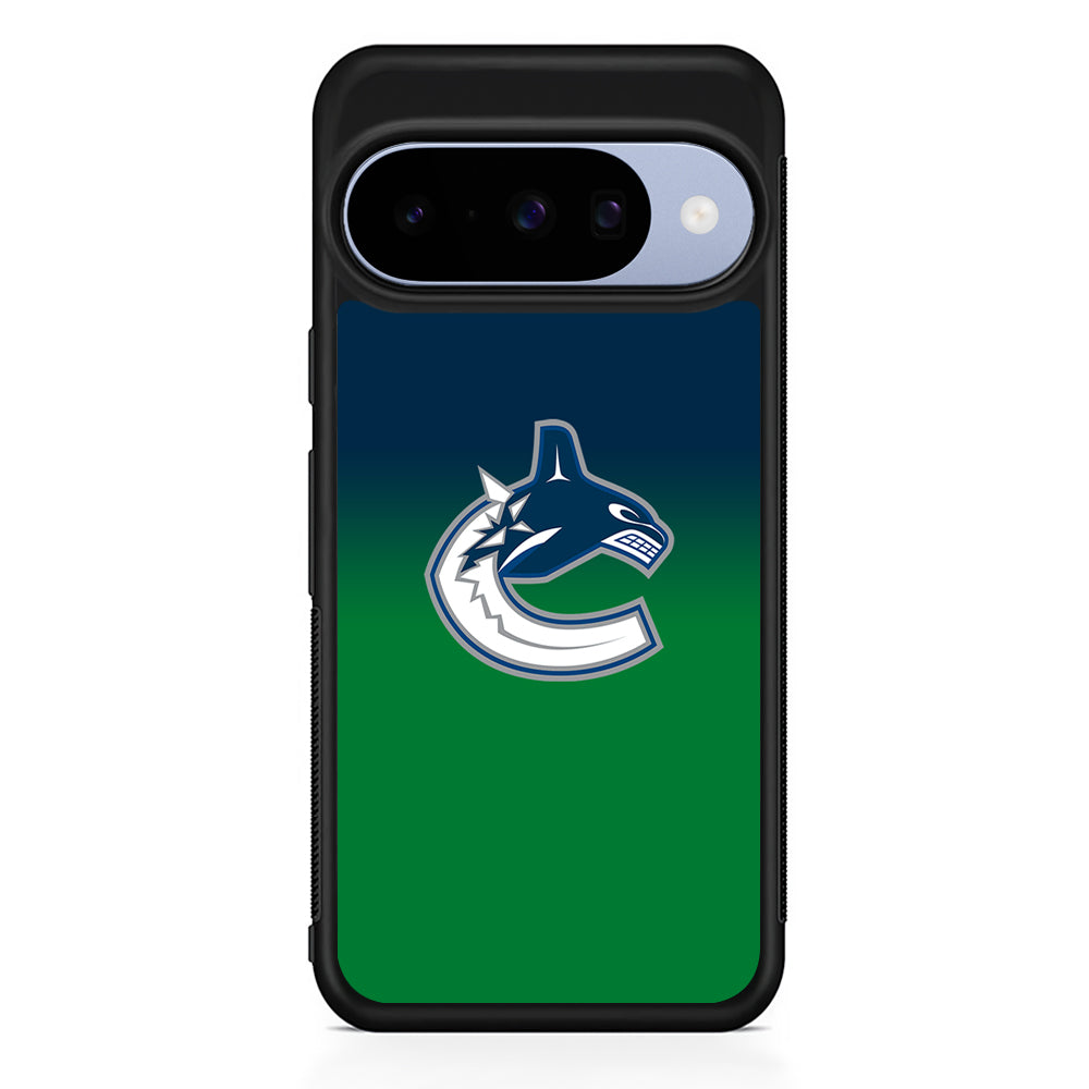 NHL Vancouver Canucks Gradation Google Pixel 10 Case | Google Pixel 10 Rubber Protective Case