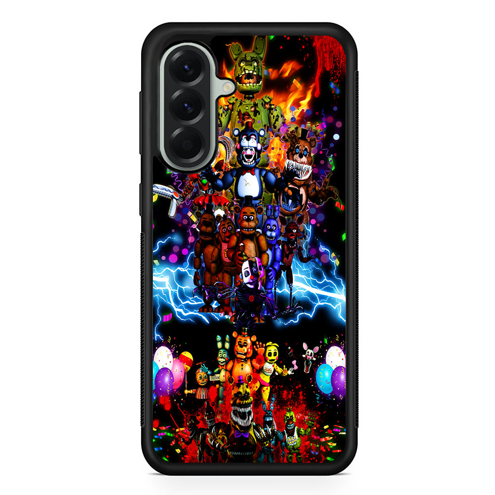 Five Nights at Freddy's Party Samsung Galaxy A56 Case | Samsung Galaxy A56 Protective Rubber Case