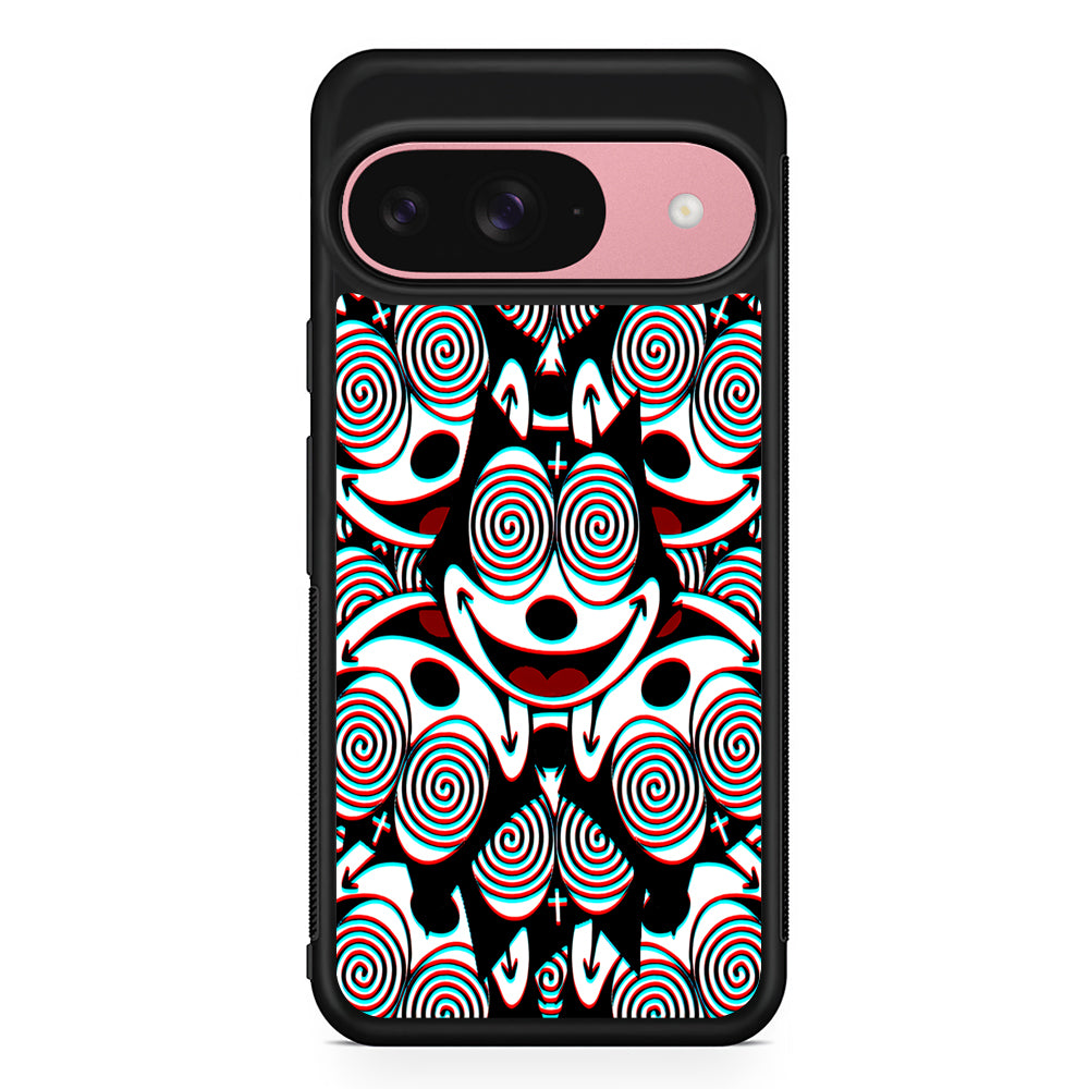 Felix The Cat Hypnotic Google Pixel 9 Case | Google Pixel 9 Protective Rubber Case
