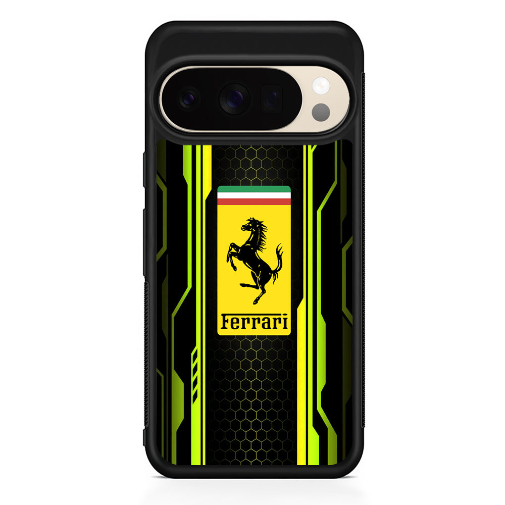 Ferrari Yellow System Line Google Pixel 10 Pro XL Case | Slim Google Pixel 10 Pro XL Protective Case