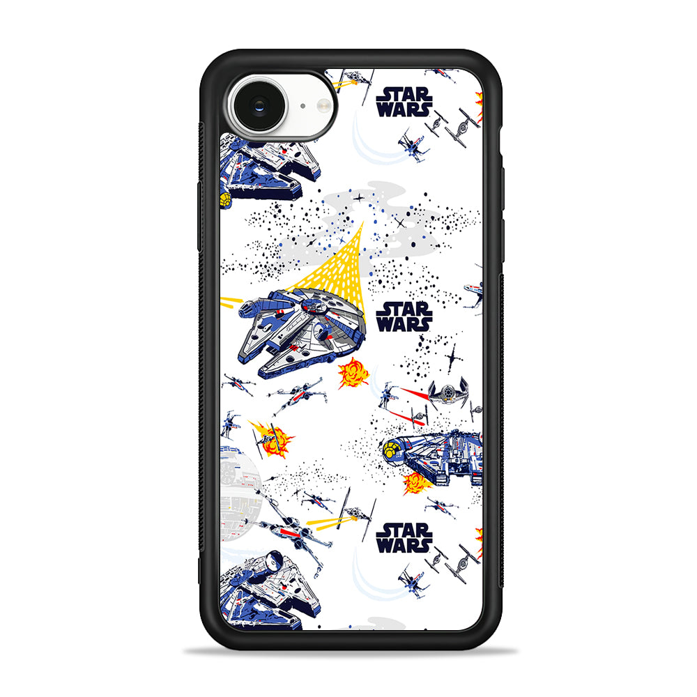 Star Wars Aircraft on Galaxy iPhone 16e Case | Protective Phone Cover