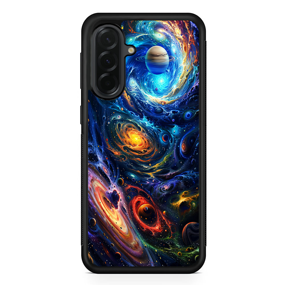 Colorful Galaxy Big Universe Samsung Galaxy A36 Case | Protective Rubber Cover