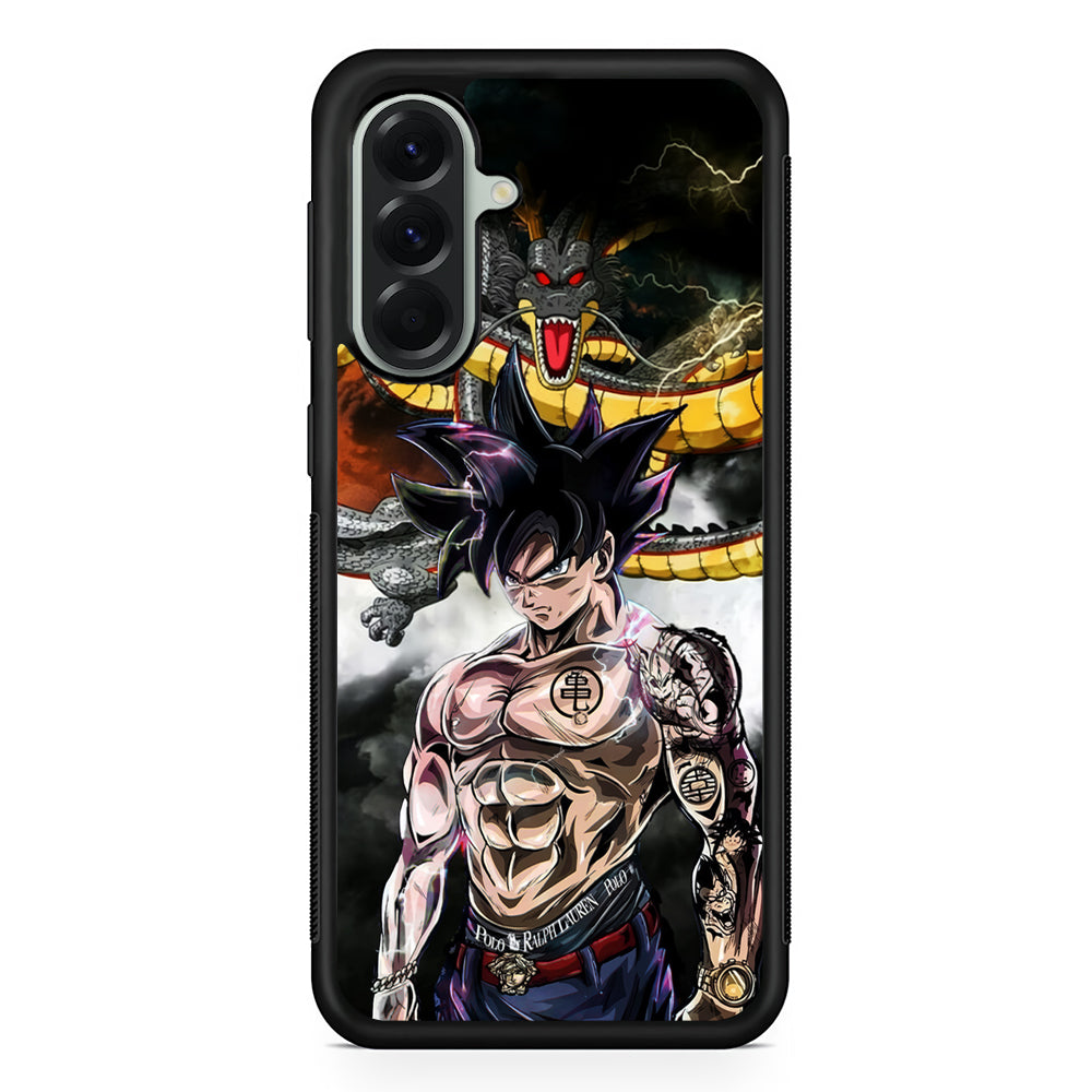 Goku X Shenron Dragon Ball Z Samsung Galaxy A56 Case | Samsung Galaxy A56 Protective Rubber Case